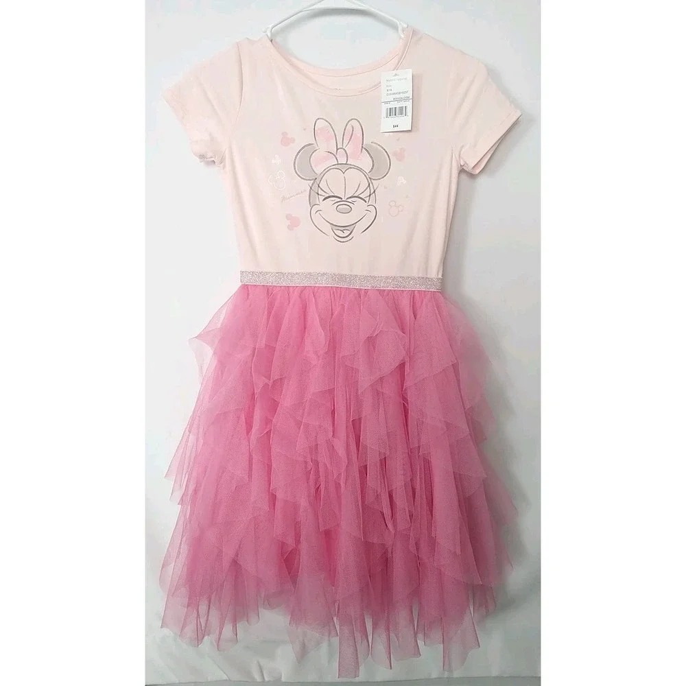 Girls Disney Minnie Mouse Size 9/10 Dress Pink Tulle